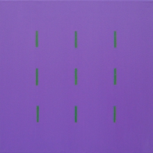 Yala-3x3-Violett-Grün-Acryl-Auf-Leinwand-120x120cm-2005-Nr-040195